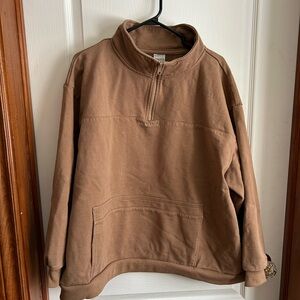 Women's Brown Quarter-Zip Pullover + Sweatpants